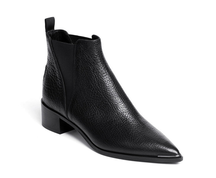 Retro Simple Ladies Thick Heel Pointed Short Boots