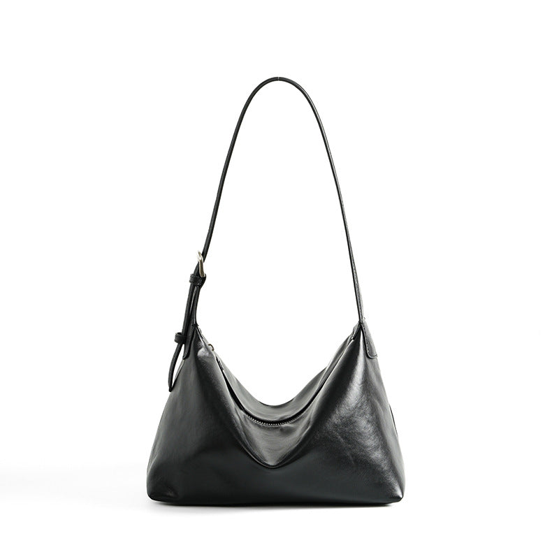 Retro First-Layer Vegetable-Tanned Leather Casual Shoulder Underarm Bag