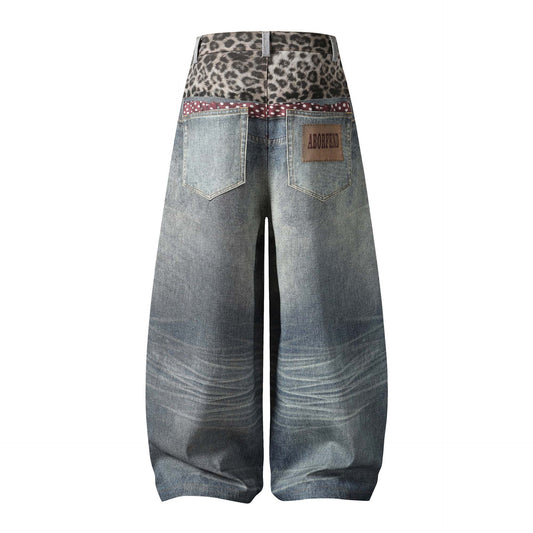 Leopardprintet, Todelt-look Vaskede Og Slidte Denimjeans