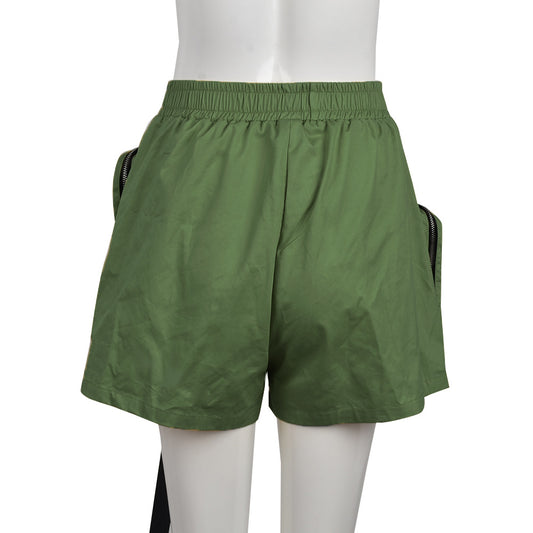 Women's Summer Multi-zipper Elastic Waist Casual Shorts