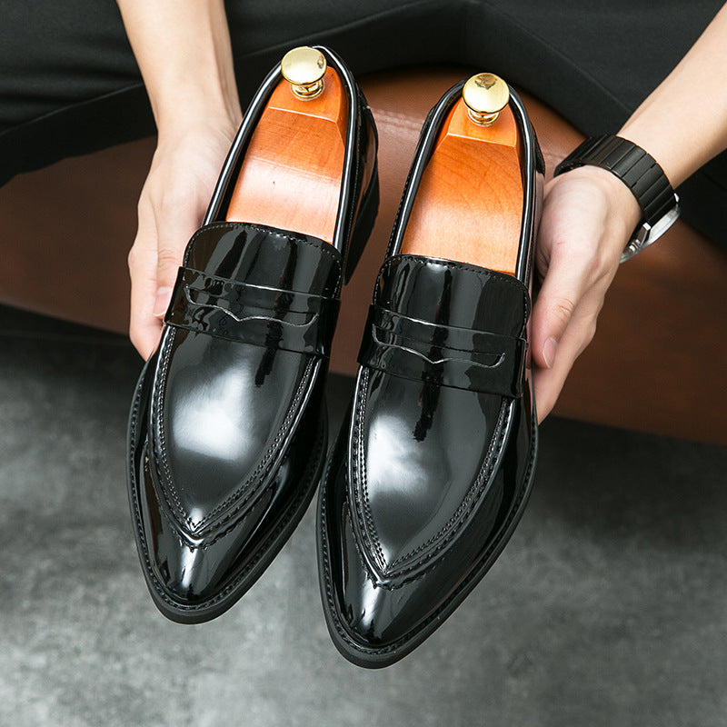 Men's Shoes, Pointed-toe Dress Shoes, Men's British-style Korean Loafers