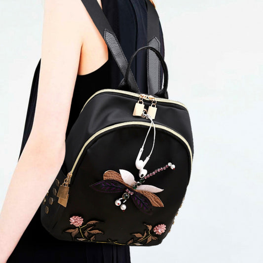 Chinese Style Embroidery Waterproof Large Capacity Ultra-light Japanese And Korean Leisure Travel Backpack