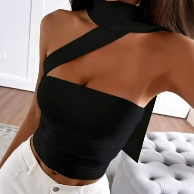 Fashionable Minimalist And Sexy Slim Fit Womens Top
