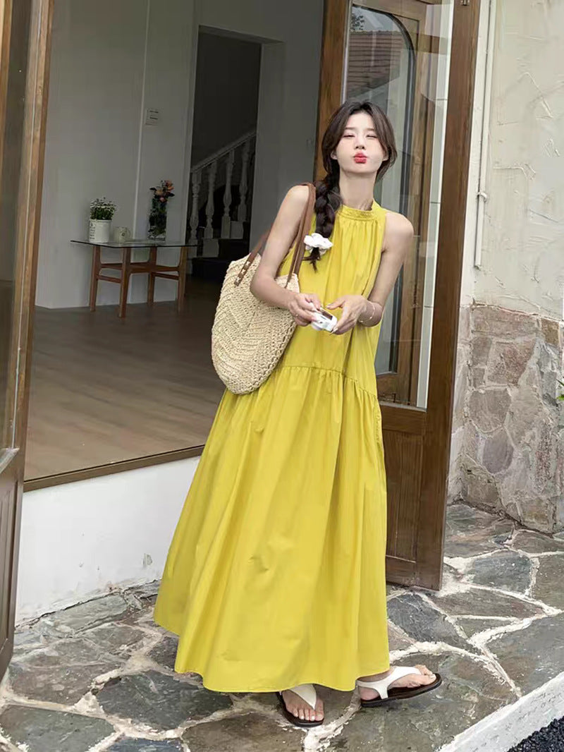 Womens Relaxed Elegant Vintage-style Long Dress