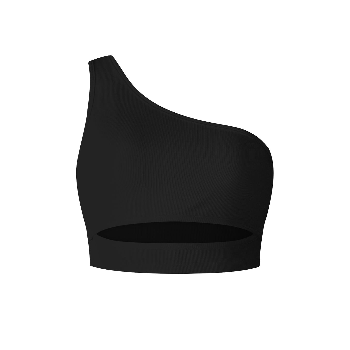 Women's Summer Sloping Shoulder Short Cropped Ribbed Vest