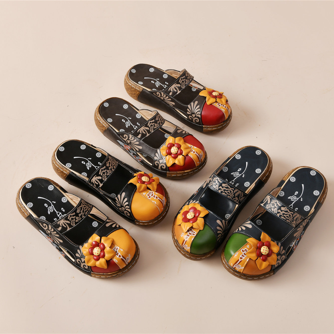 Casual Flower Handmade Women's Slippers