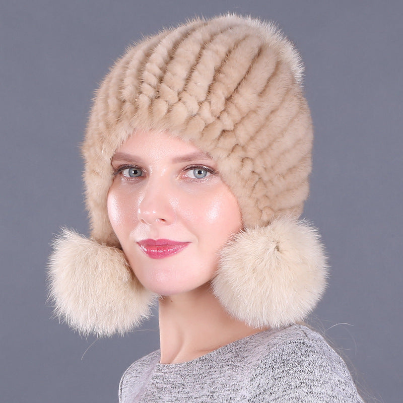 Women's Fashion Simple Warm Fur Hat