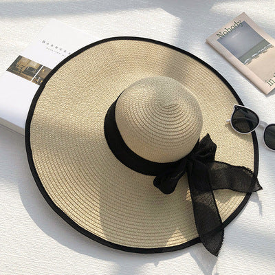 Women's Summer Beach Straw Hat With Big Brim