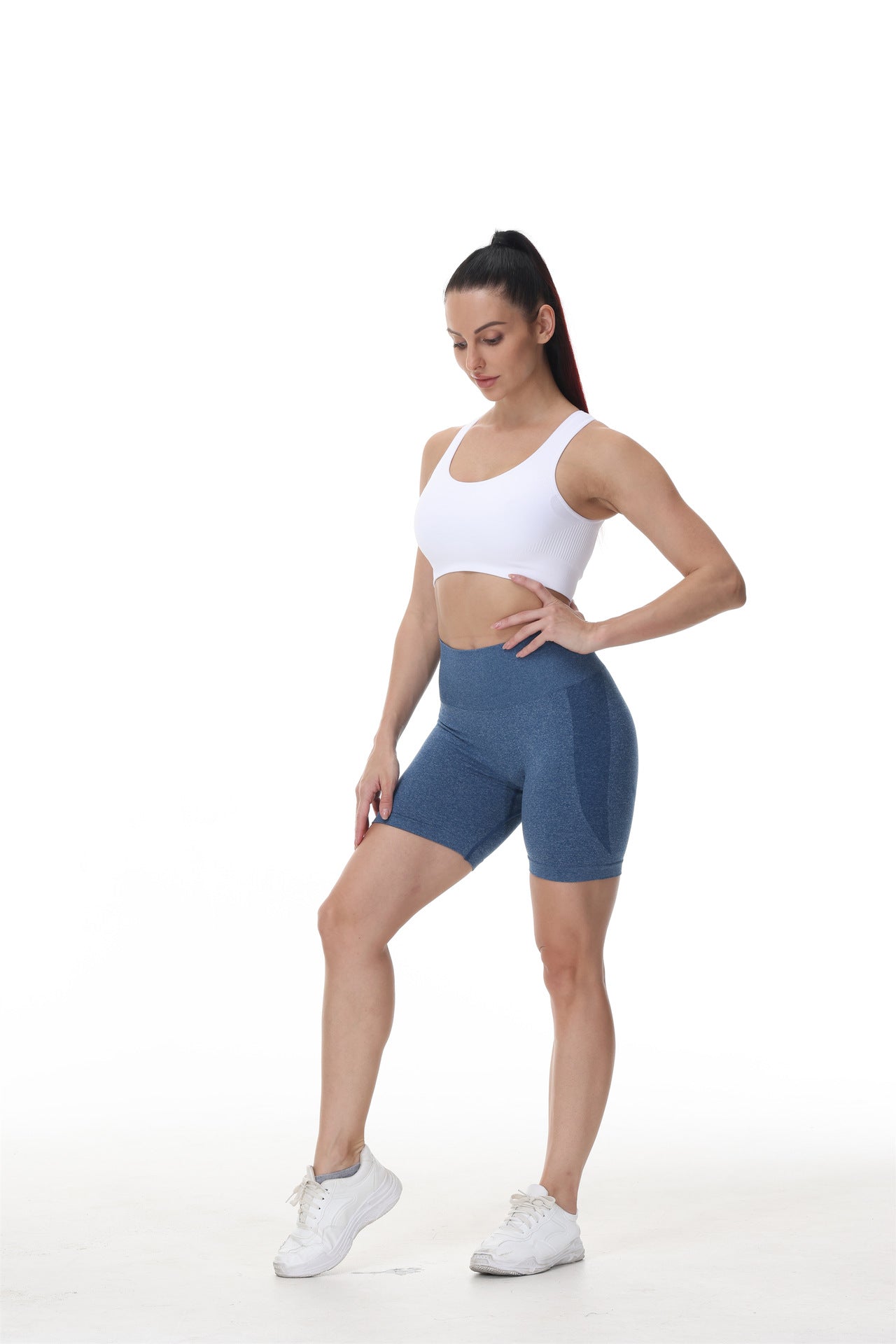 Side Crescent Fitness Three Point Yoga Shorts