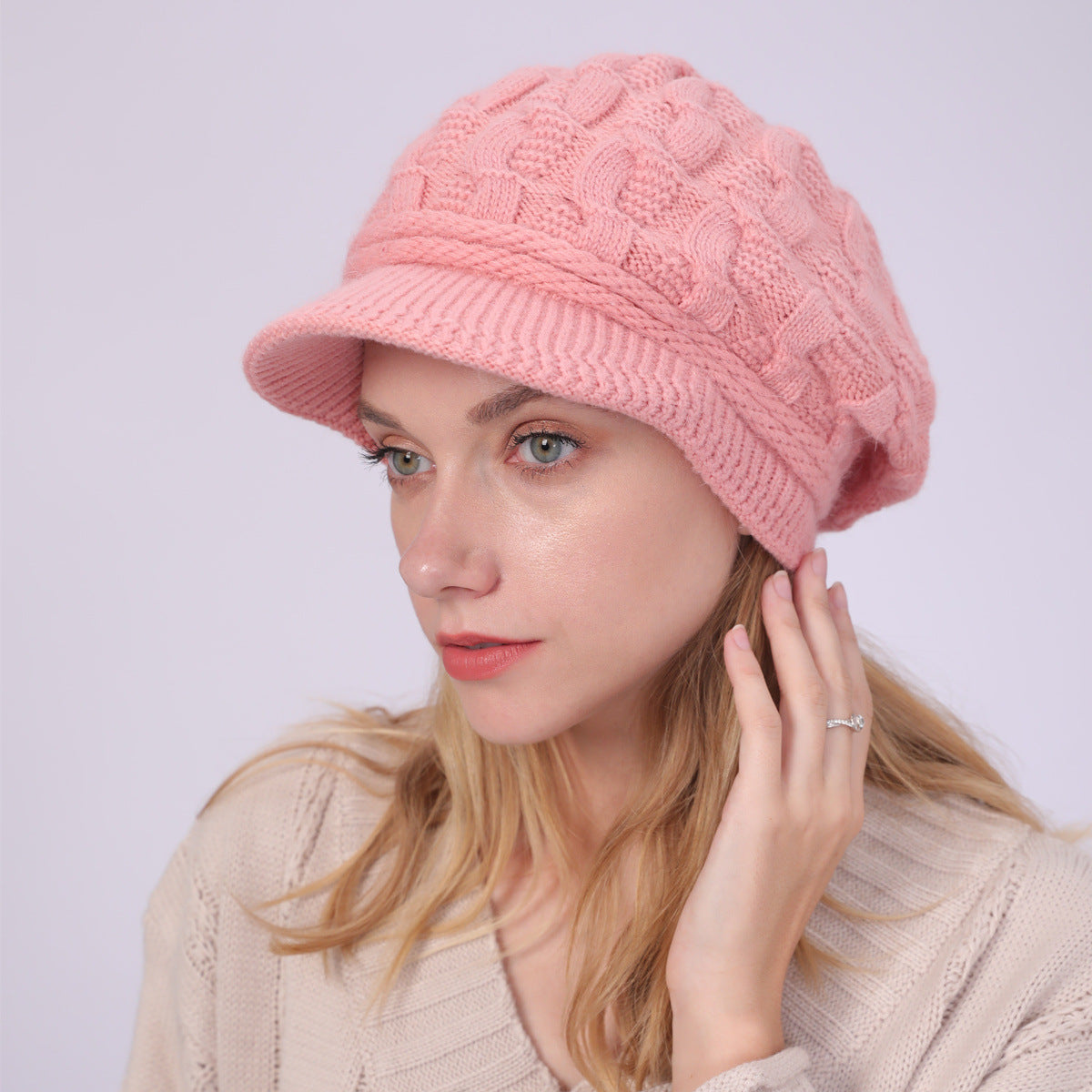 Women's Fleece Warm Rabbit Wool Beret