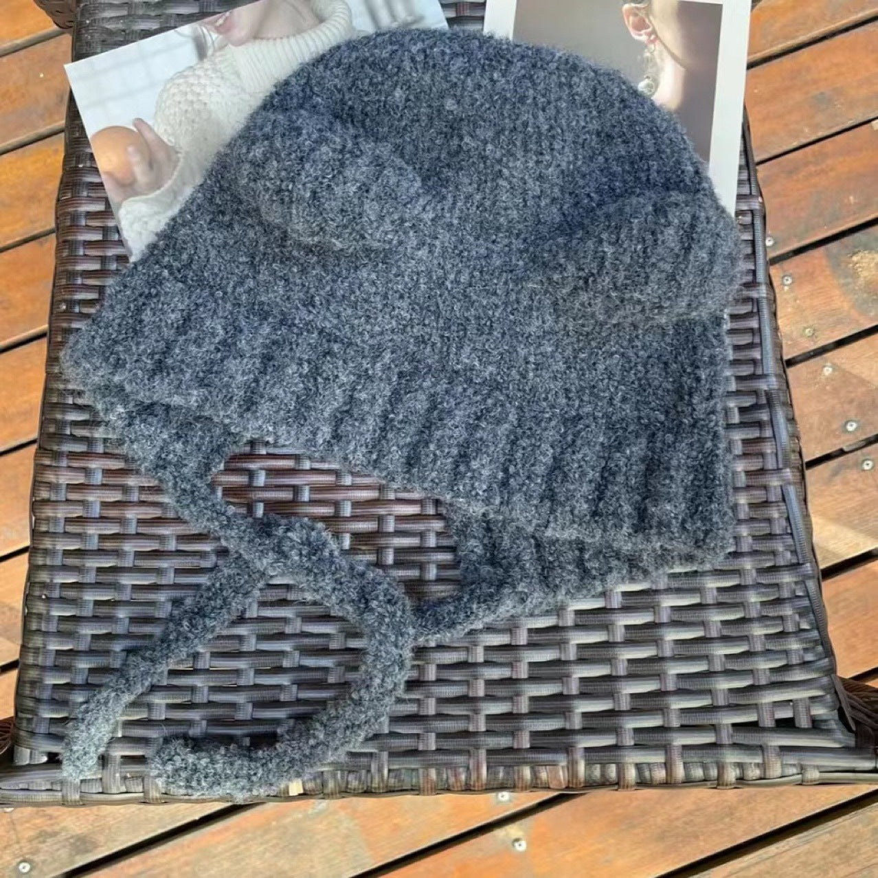 Cute Bear All-matching Warm Woolen Knitted Hat
