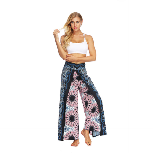 Digital Printing Women's Breathable And Comfortable Straight-leg Pants