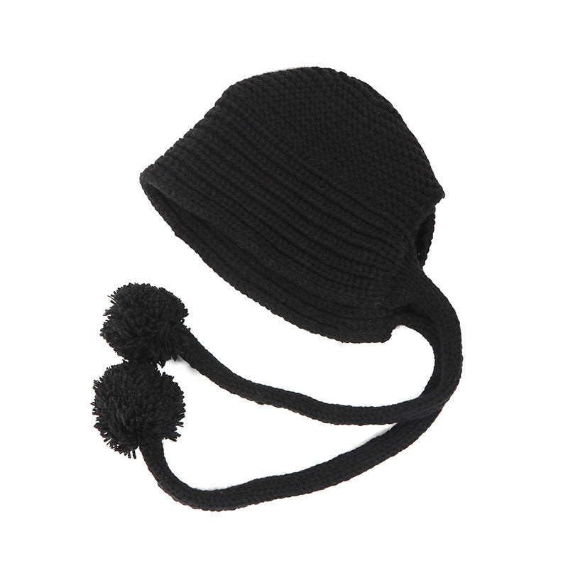 Women's Hand-knitted Long Lace-up Soft Girl Beanie Hat