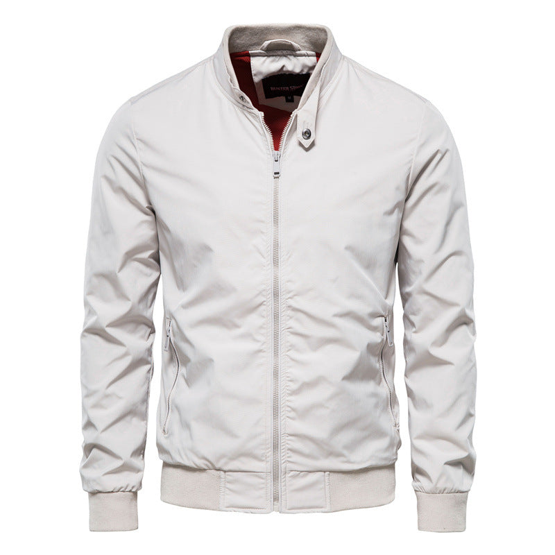 Autumn Stand-Up Collar Mens Casual Korean-Style Jacket