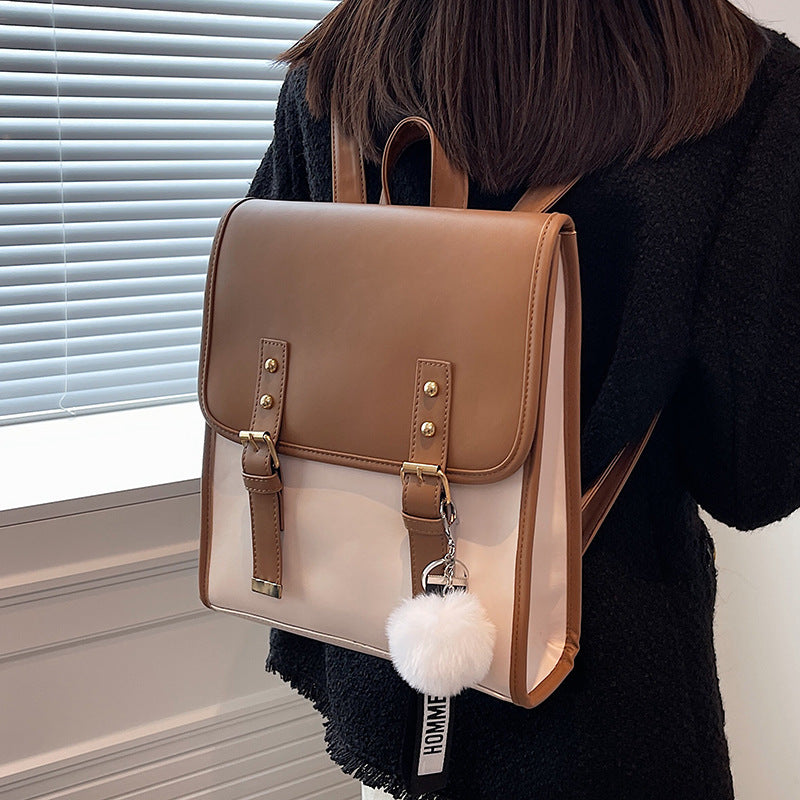 Multi Functional Women's Backpack With New Texture And Fashion Niche