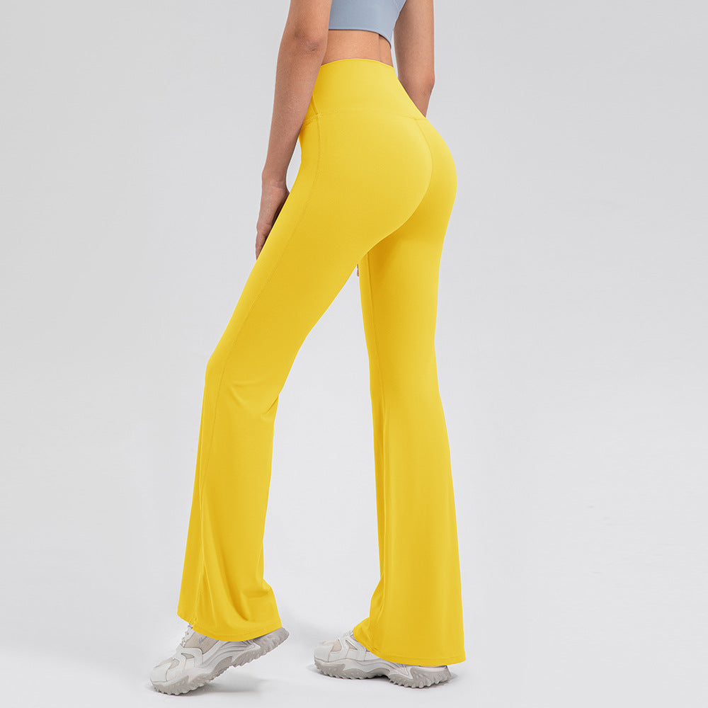 Female High Waisted Hip Lifting Micro Trumpet Yoga Pants