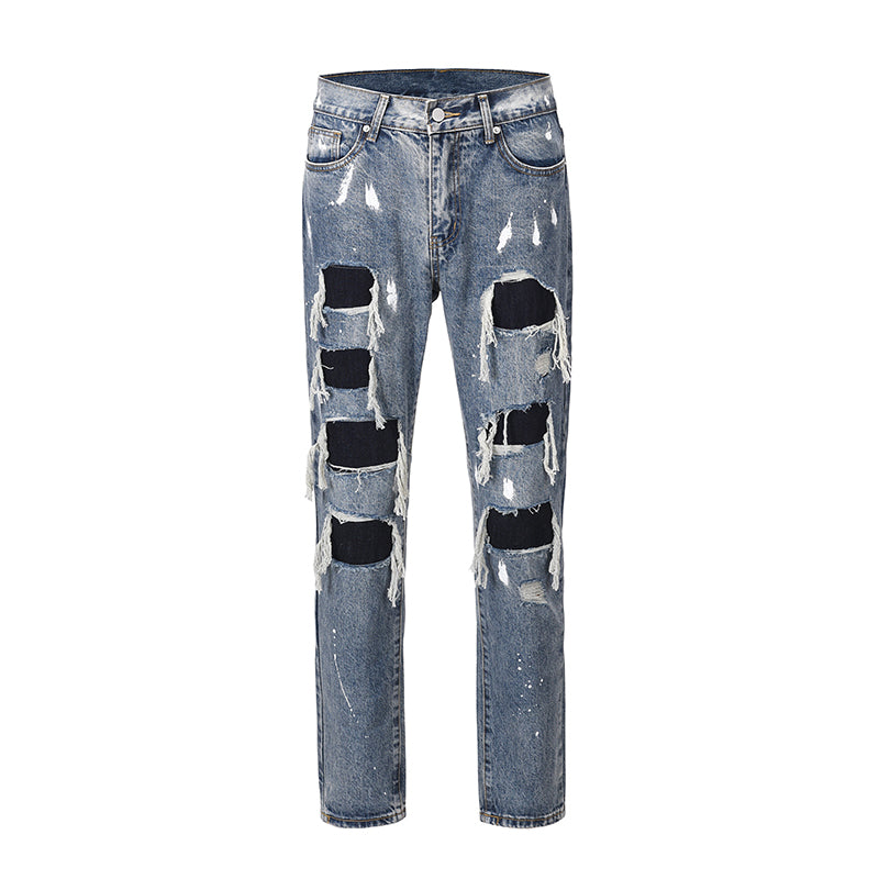 The Same Cat Whiskers Ripped Tide Ripped Jeans