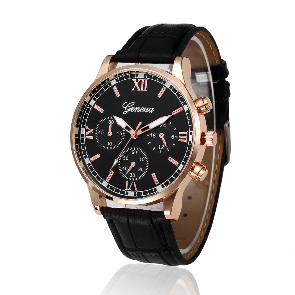 Fashion Simple Business Belt Quartz Watch Men's