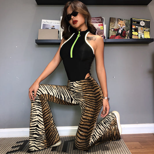 Fashion Personality Tiger Horn Women's Sweat Pants