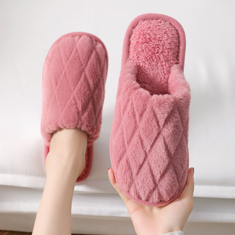 Men's Warm And Waterproof Plush Confinement Slippers