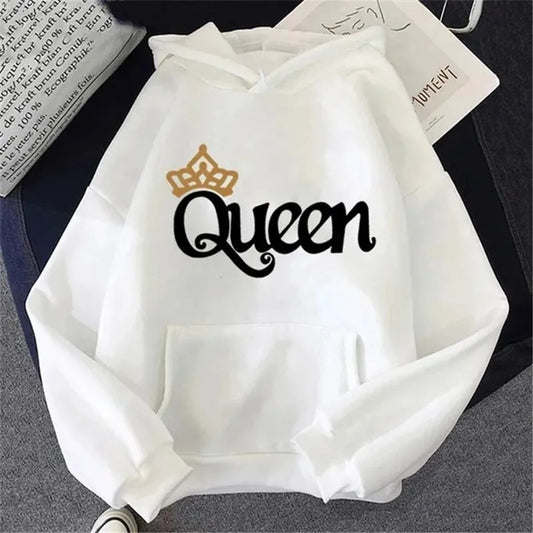 QUEEN Print Hoodies Fleece Hættetrøjer