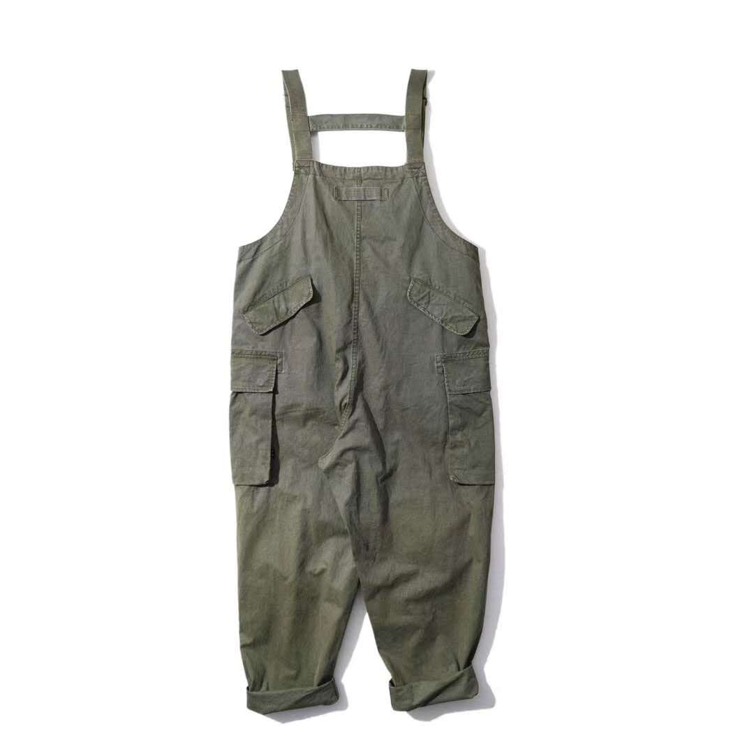 Straight Hiphop Loose Vintage Overalls Mens Trendy Korean Style Overalls