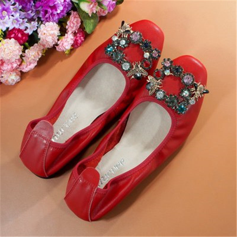Flat Shoes With Shallow Mouth And Comfortable Low Heel