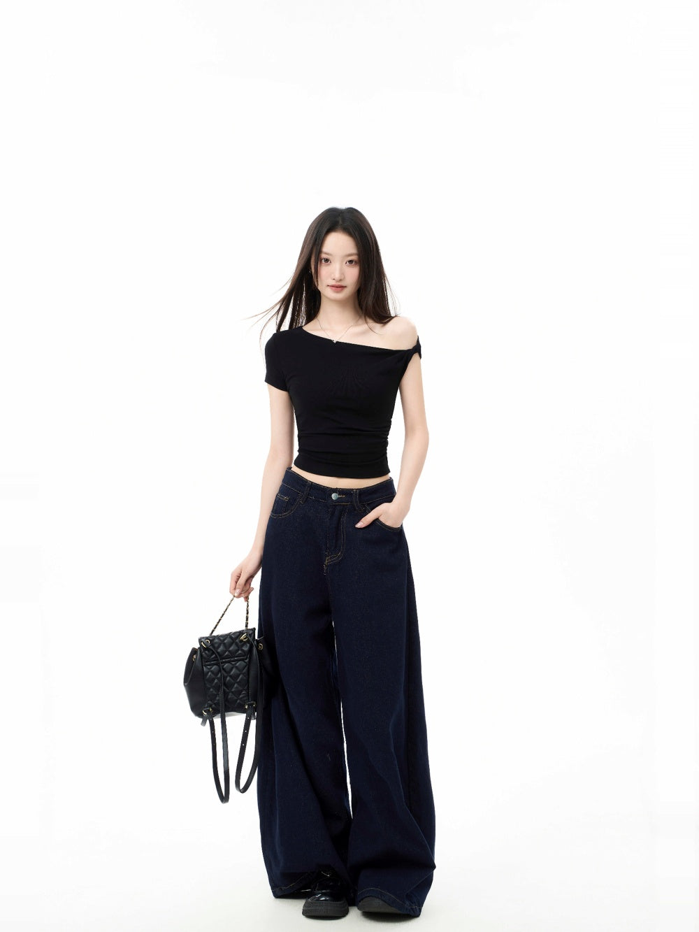 Short Off-shoulder Short-sleeved T-shirt Women's Off-shoulder Slim Short-sleeved Tops