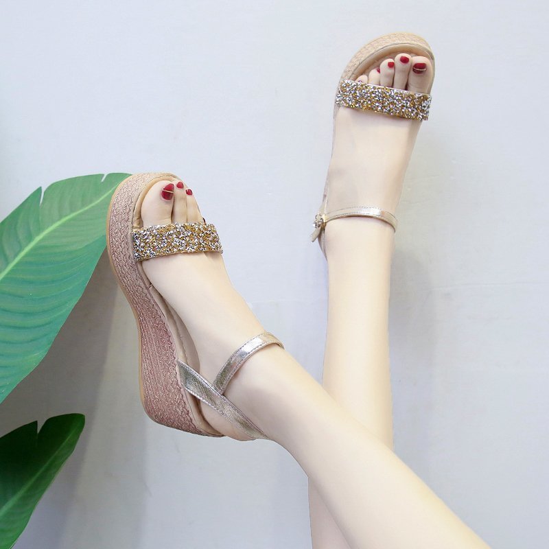 Wedge Heel Women's New Word Strap Platform Sandals