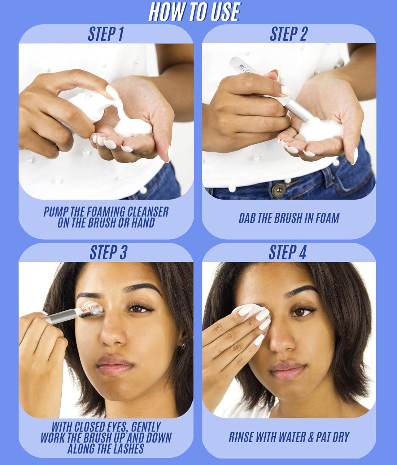 Lash Shampoo 100Ml+ Eyelash Growth Serum by / /Cleaning Kit of Eye Makeup Remover (Cleanser) + Brush & Eyelash Serum for Eyelash Growth and Thickness