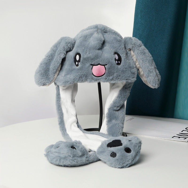 Warm Plush Moving Ear Hat