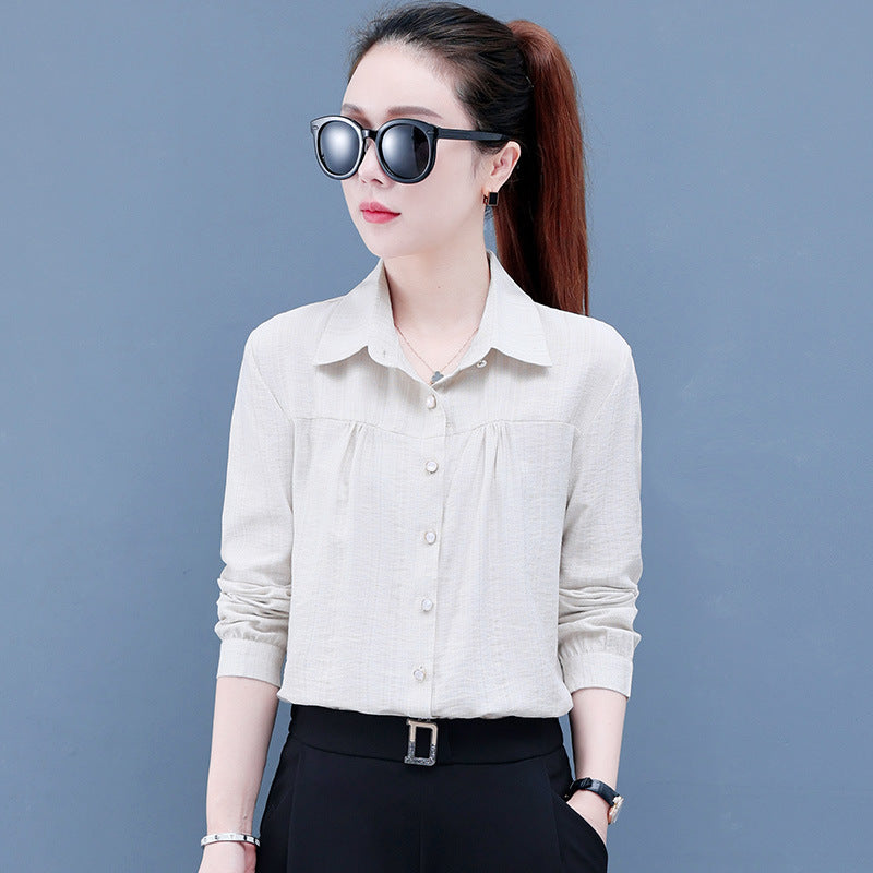 Casual Middle-aged Mom Long Sleeve Shirt