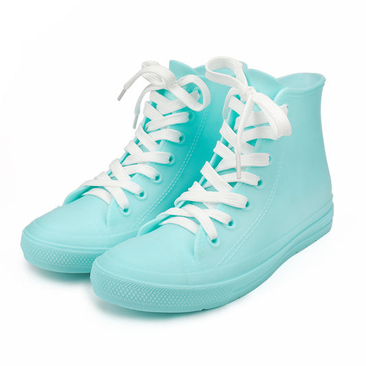 Women's Rain Korean Style Non-slip Water Boots Fashion Short Tube
