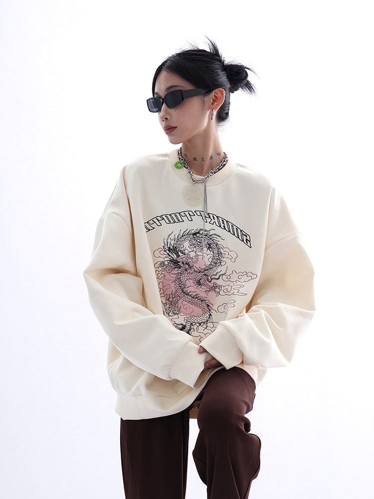Women's Retro Print Sweatshirt Design