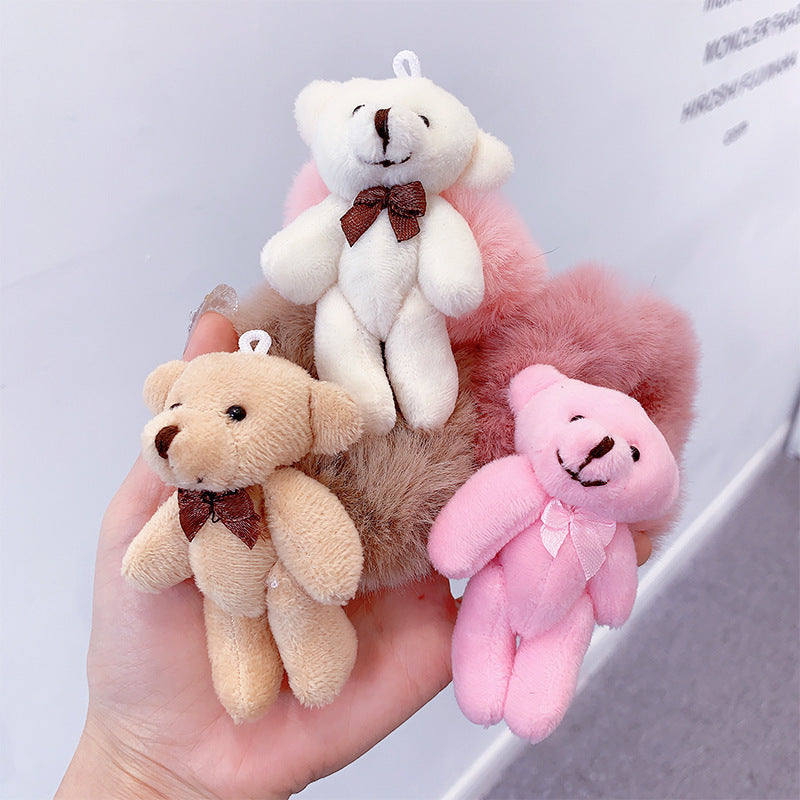 Girl Simple Hair Ring Bear Rope Cute