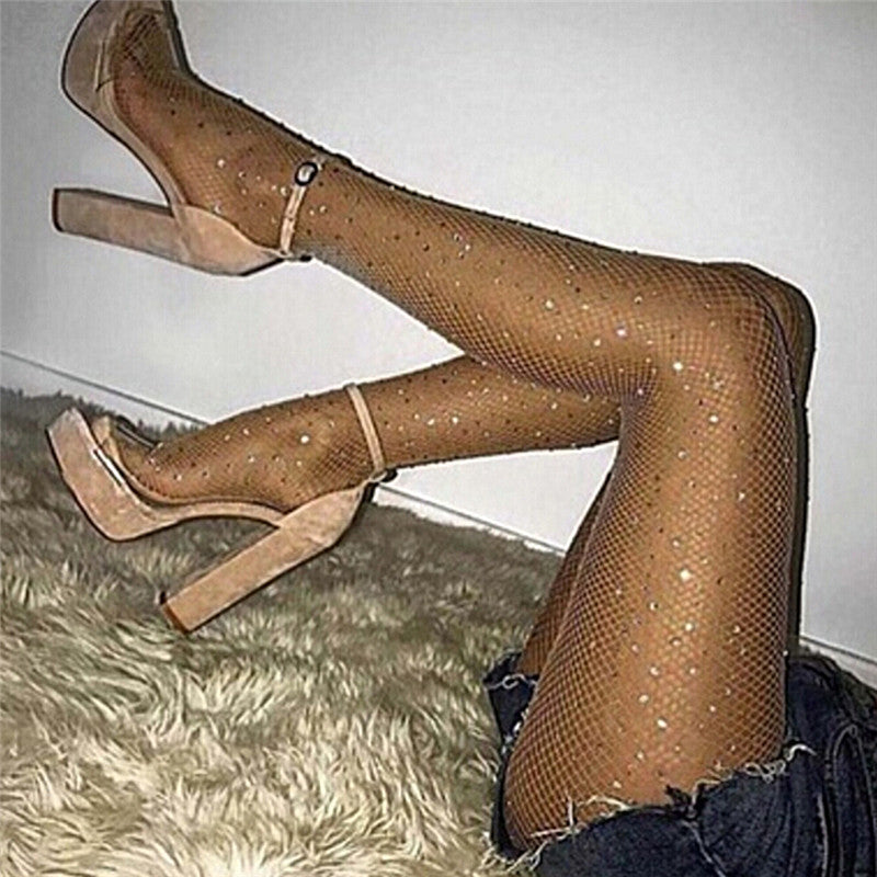 Jumpsuits Stovepipe Nightclub Style Glitter Bottoming Thin Stockings