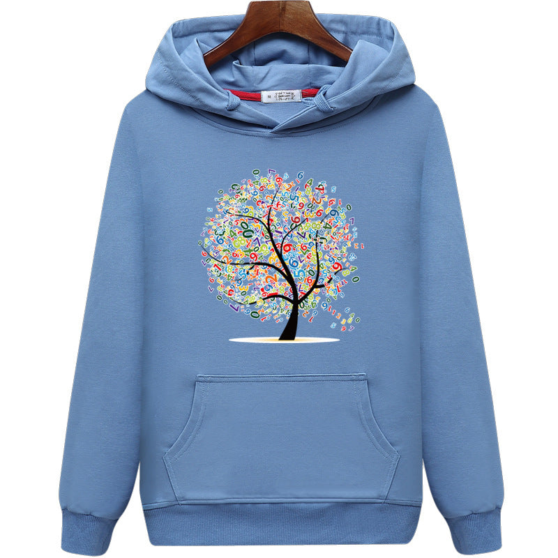 Women's Hooded Pullover Printed Fashionable Casual Loose Hoodie