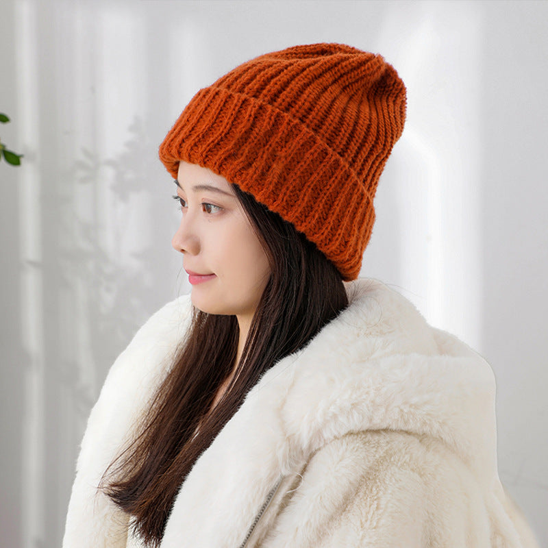 Women's Fashion Versatile Big Head Around Wool Hat
