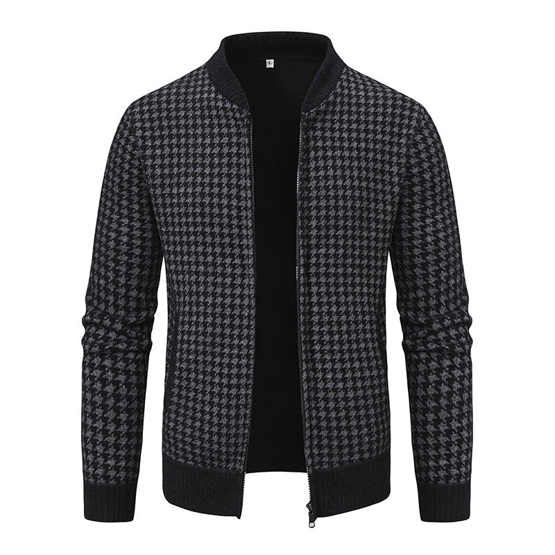 Men's Sweater Coat Cardigan Long Sleeve Knitted Thickened Warm
