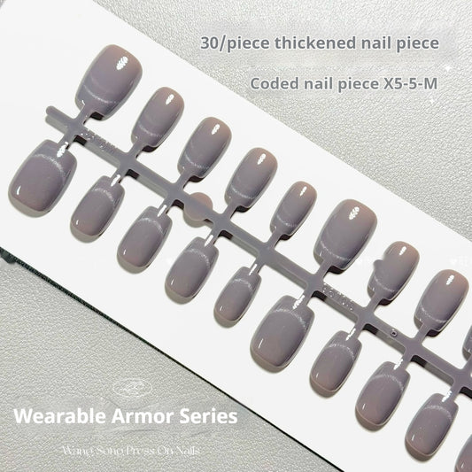 Solid Color Cat Eye 21 Cement Gray 1ins Internet Celebrity Pure Want To Wear Armor