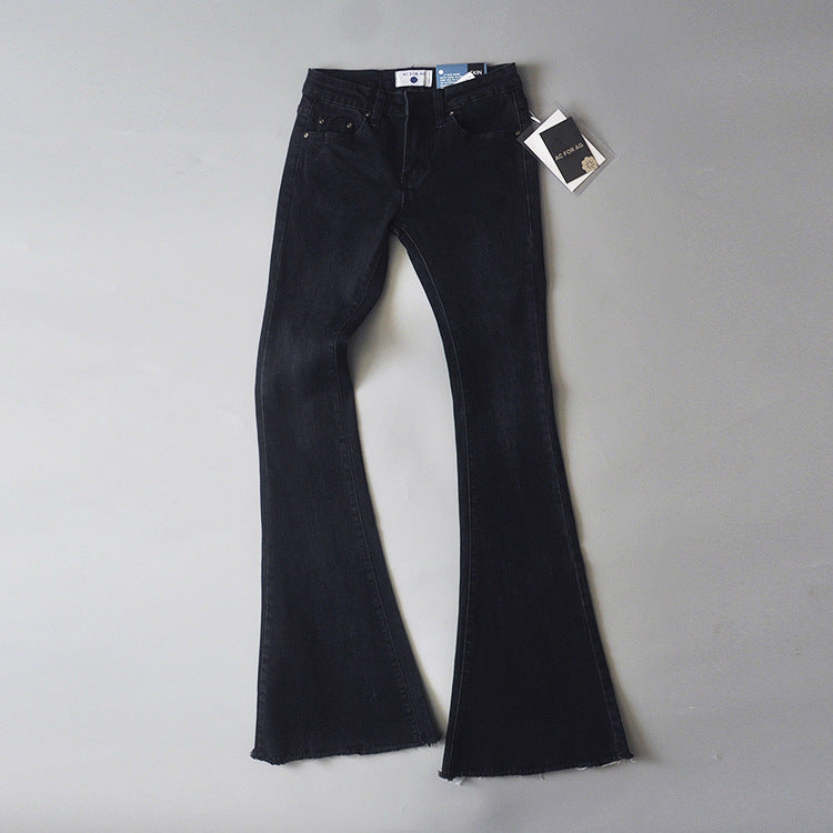 Women's Flared Pants Stretch Thin Denim Trousers Trend