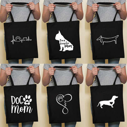 Sausage Cute Pet Dog Printed Canvas Bag