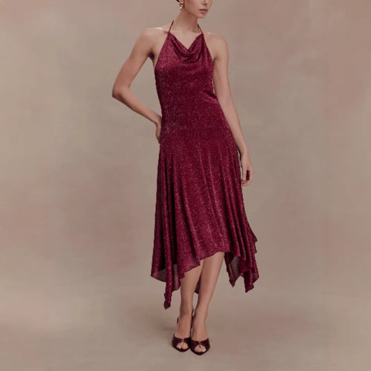 Alluring Feminine Off-shoulder Irregular Party Dress
