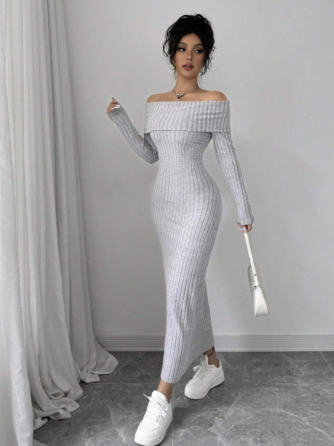 Long-sleeve Autumn Winter Long Dress Womens Clothing