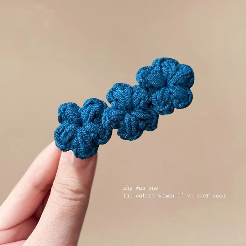 Sweet Diamond-studded Bow Silk Headband Hair Clip