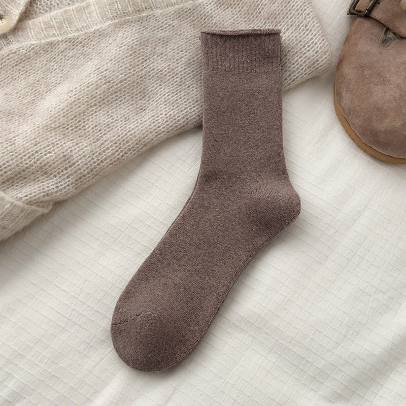 Autumn And Winter Plush Thickened Mid-calf Warm Cotton Socks