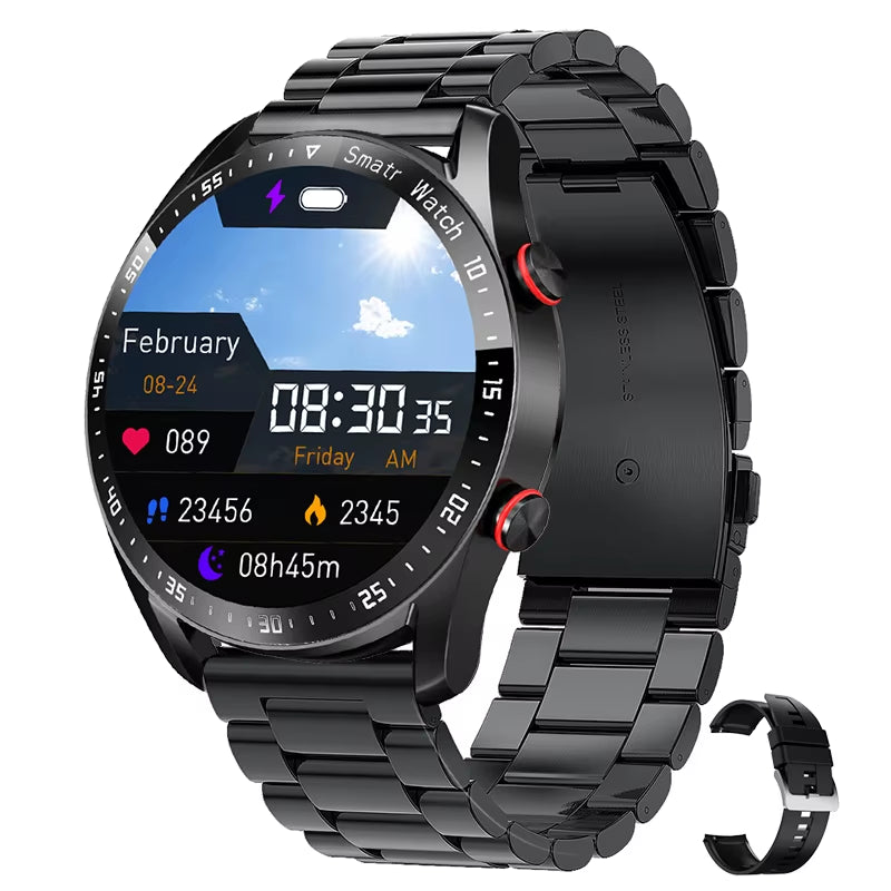 Bluetooth Call Smart Watch Men Laser Health Blood Pressure Activity Tracker Sports Waterproof Interactive Music Smartwatch Clock