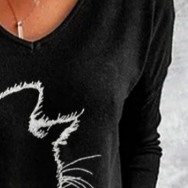 Digital Printing Casual Oil Painting Printing Long Sleeved T 3D