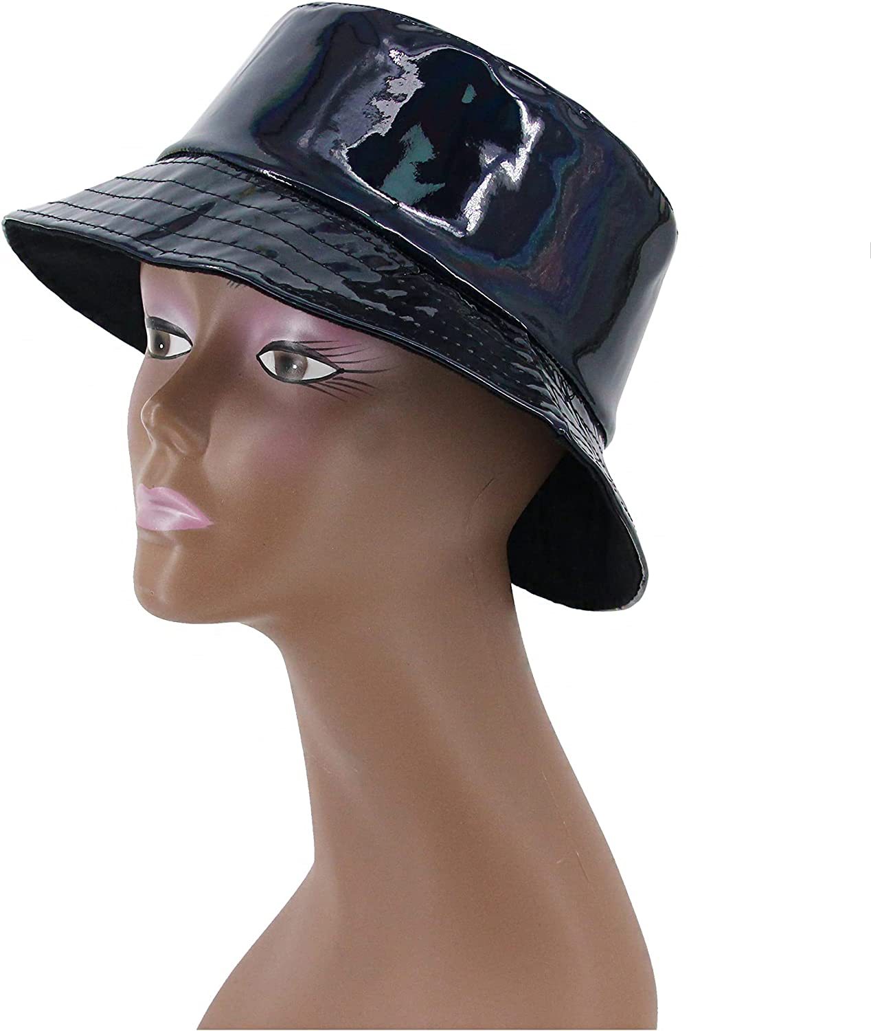 PU Laser Fisherman Hat For Men And Women On The Street