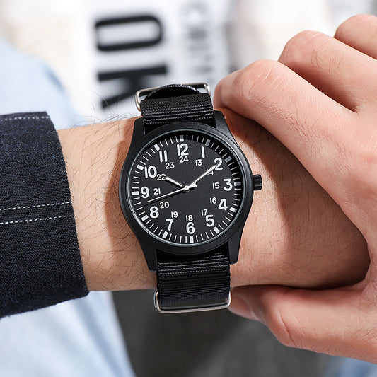 Force Field Fabric Strap 24-hour Display Watch